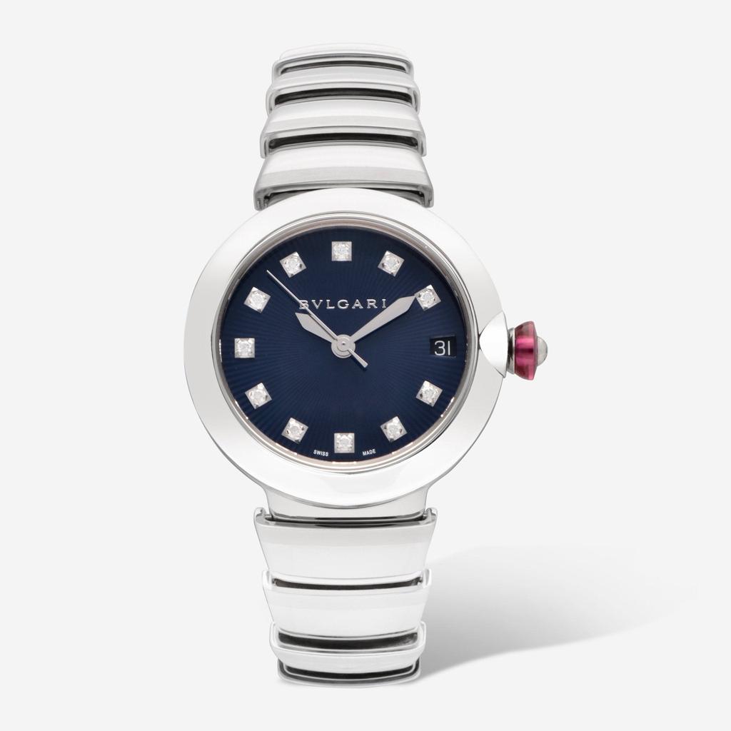 BVLGARI Bulgari Lvcea Stainless Steel Diamond Dial Automatic Ladies Watch 102564