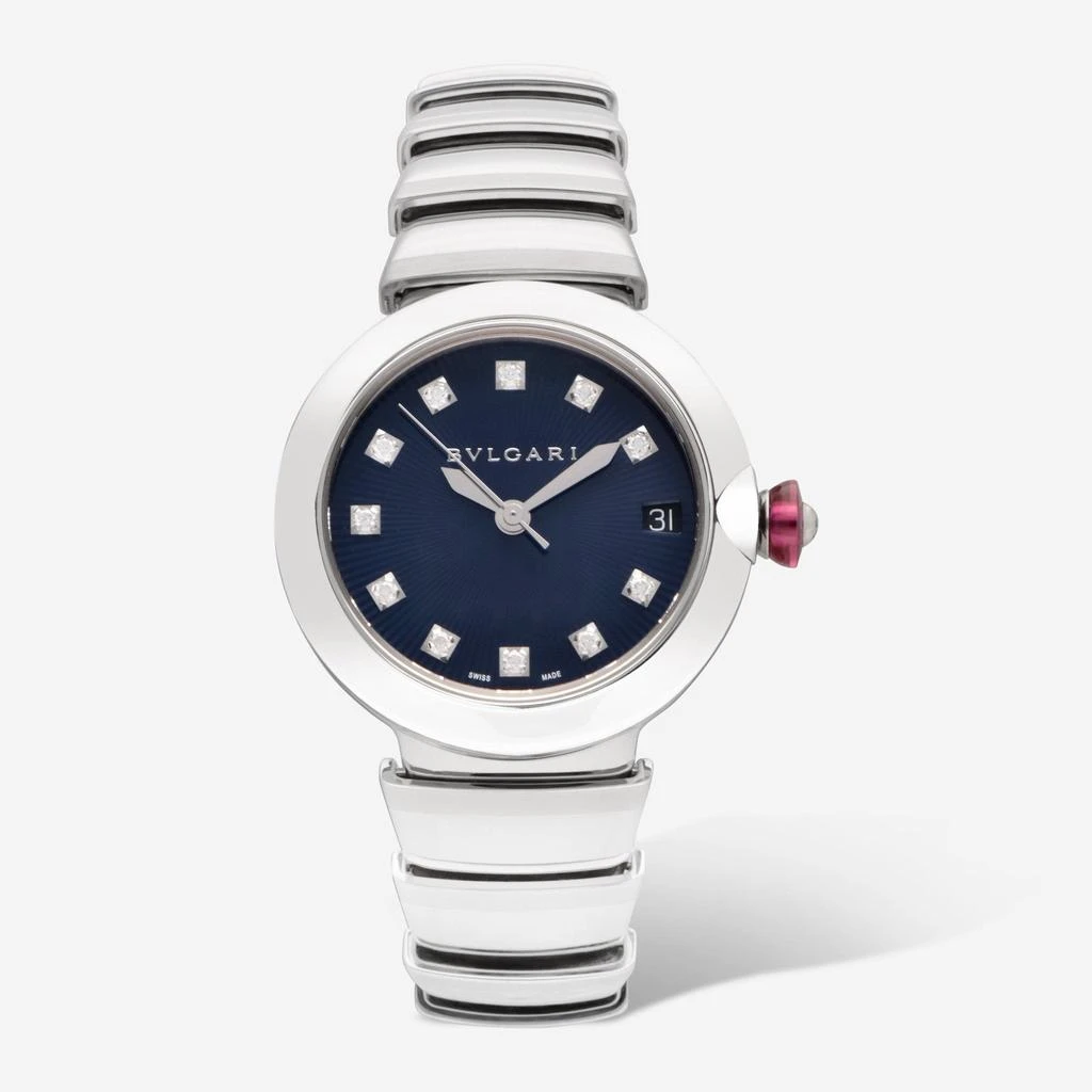 BVLGARI Bulgari Lvcea Stainless Steel  Diamond Dial Automatic Ladies Watch 102564 1