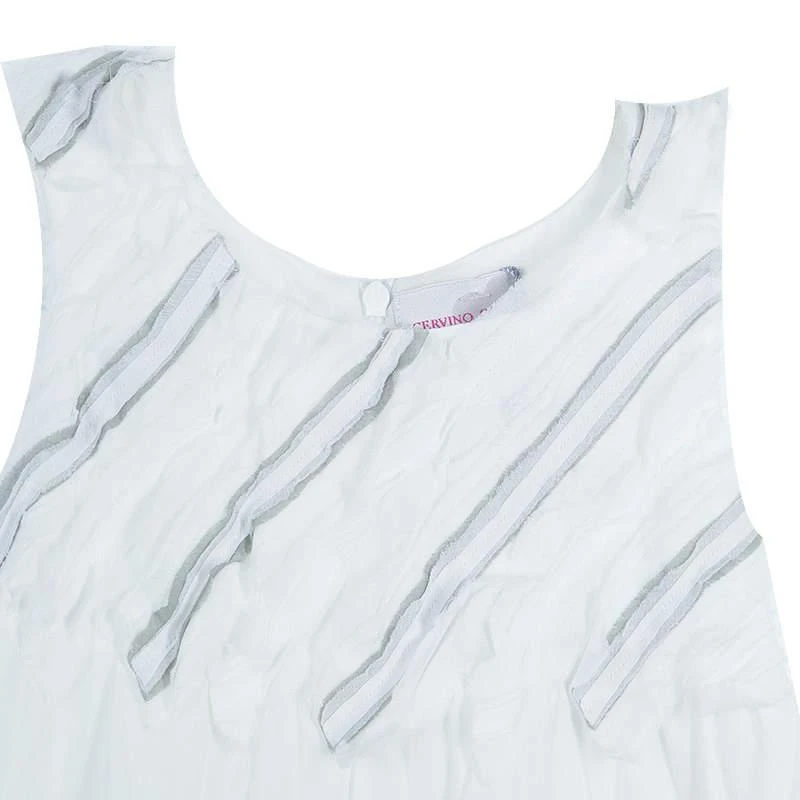 ERMANNO Scervino Street Girls White Bodice Detail Sleeveless Dress 6 Yrs 7