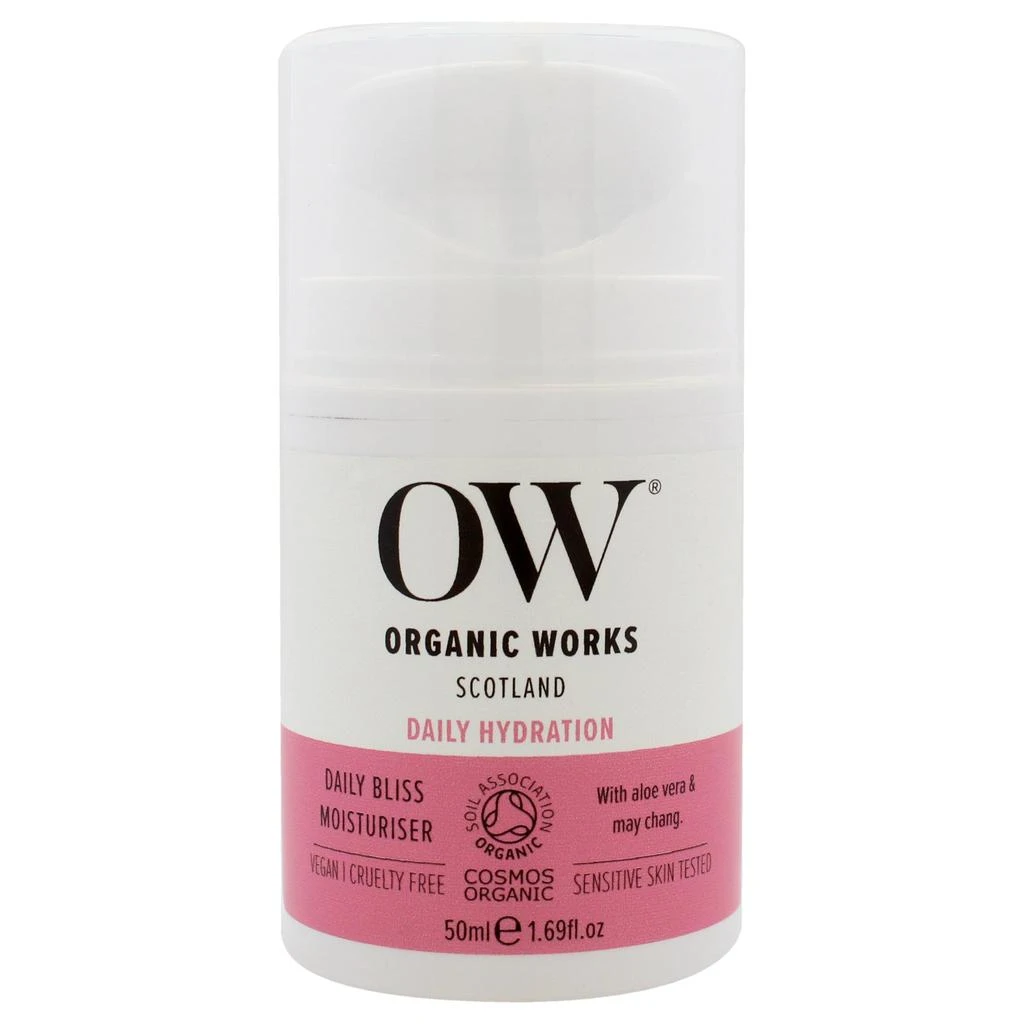 Organic Works Daily Hydration Daily Bliss Moisturiser by for Unisex - 1.69 oz Cream