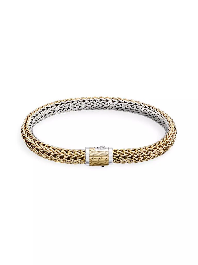 John Hardy Classic Chain 18K Gold & Sterling Silver Reversible Bracelet 1