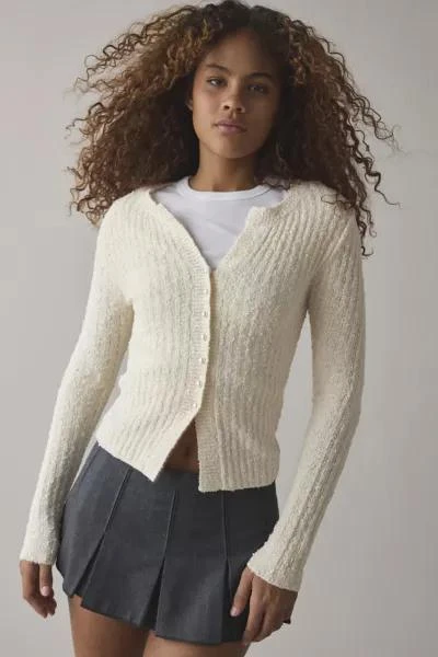 Kimchi Blue Kimchi Blue Rose Split-Front Textured Knit Cardigan 4