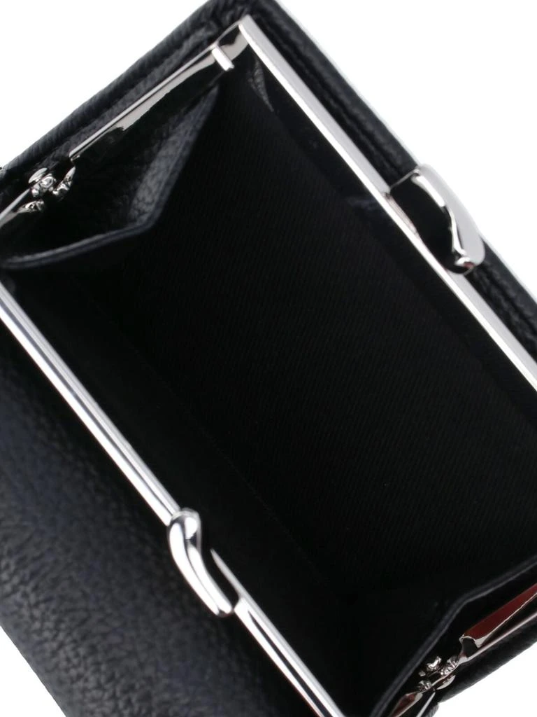 Vivienne Westwood Textured Black Tri-Fold Wallet 4