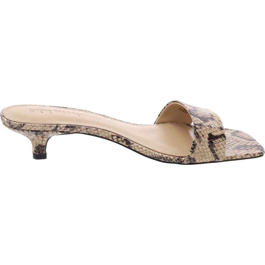 Steve Madden Trinity Womens Embossed Leather Kitten Heels 2