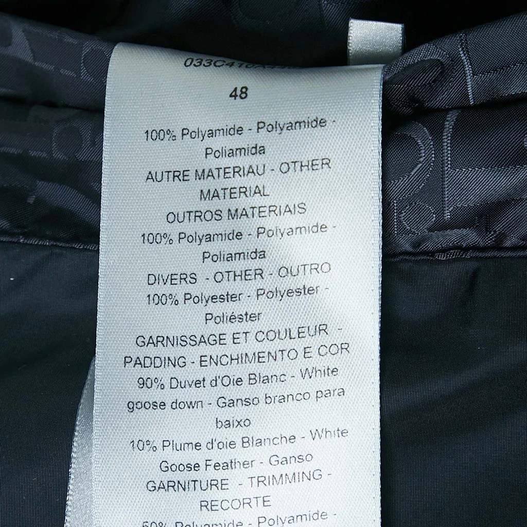 Dior Dior Homme Oblique Monogram Nylon Zip-Up Puffer Vest M 5