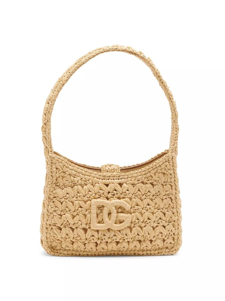 Dolce & Gabbana 3.5 Raffia Logo Shoulder Bag 1