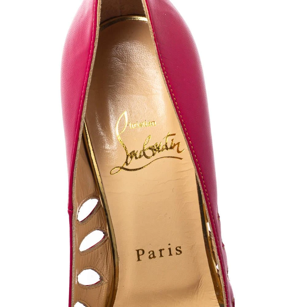 Christian Louboutin Christian Louboutin Pink Leather Laser Cut Pumps Size 36.5 7