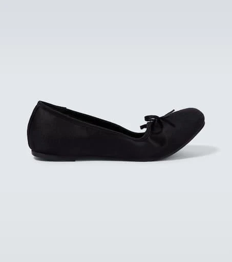 Balenciaga Leopold satin flats