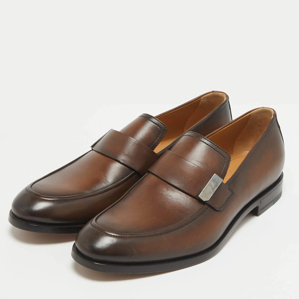 Berluti Berluti Brown Leather Penny Loafers Size 40.5