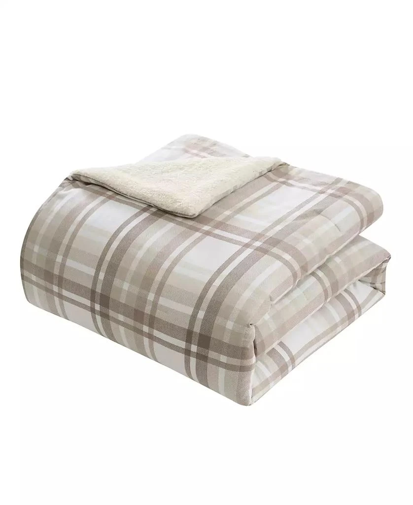 VCNY Home Plaid Brushed Flannel and Sherpa 3-Pc. Comforter Set 2
