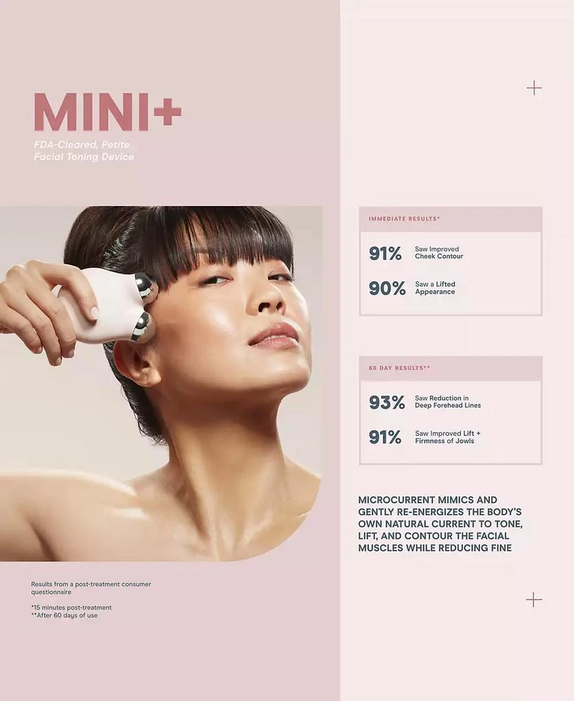 NuFace 4-Pc. Mini+ Starter Set - Sandy Rose 4