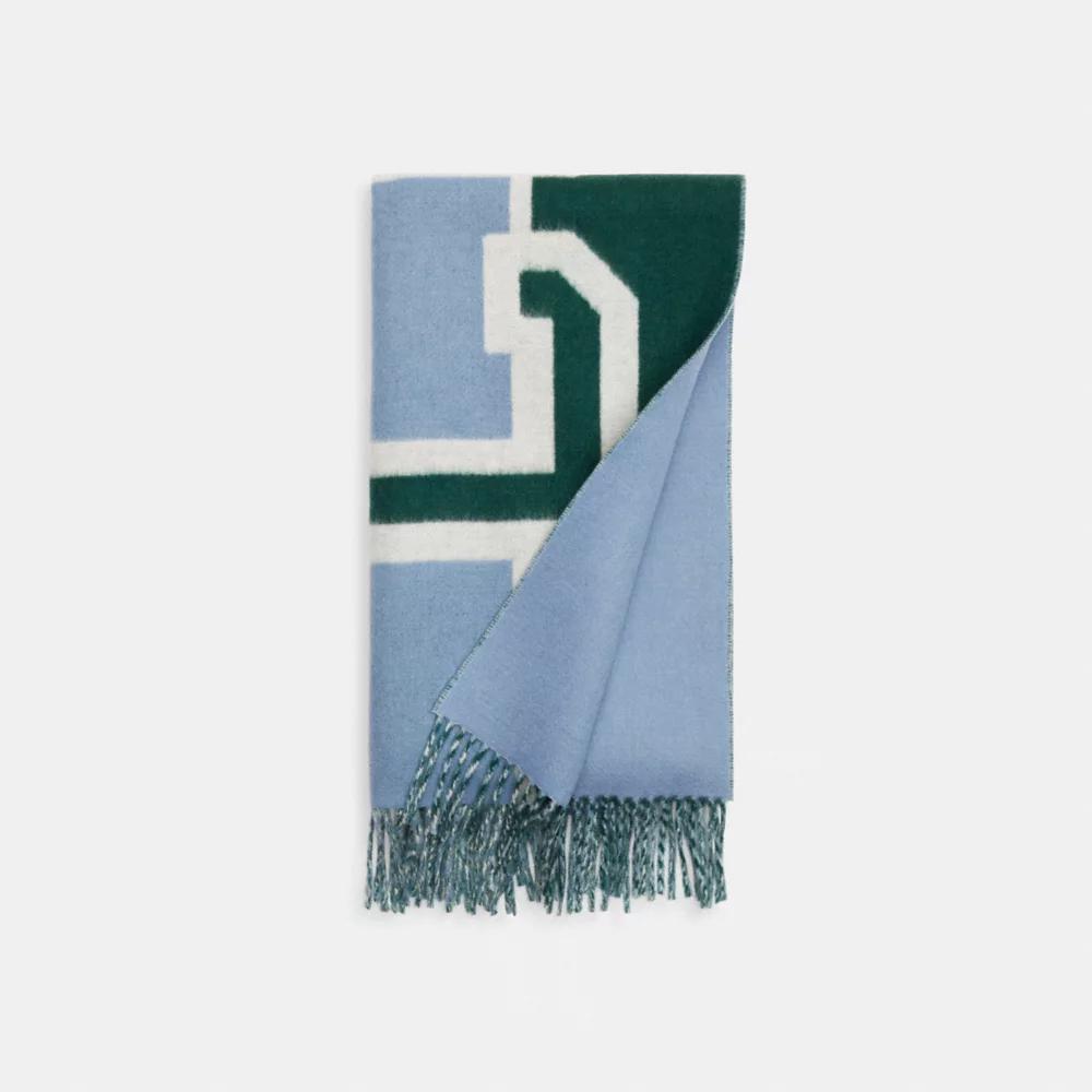 COACH® Reversible Colorblock Varsity Print Oversized Muffler