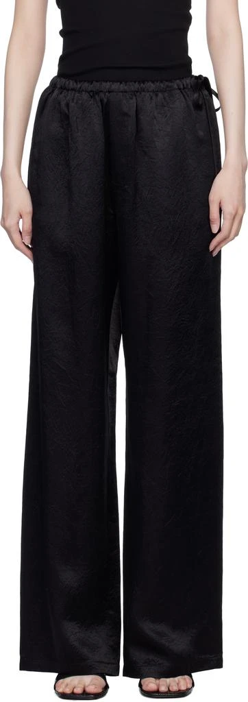 FILIPPA K Black Casual Crinkle Trousers 1