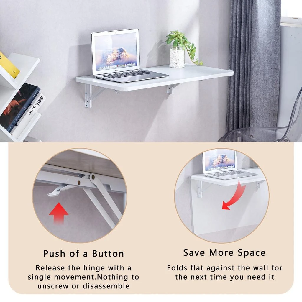 Streamdale Furniture Streamdale Wall-Mounted Folding Table - Small Space Solution 3