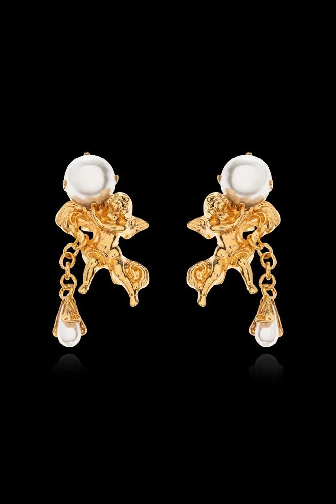 Balmain Balmain Embellished Clip On Earrings 1