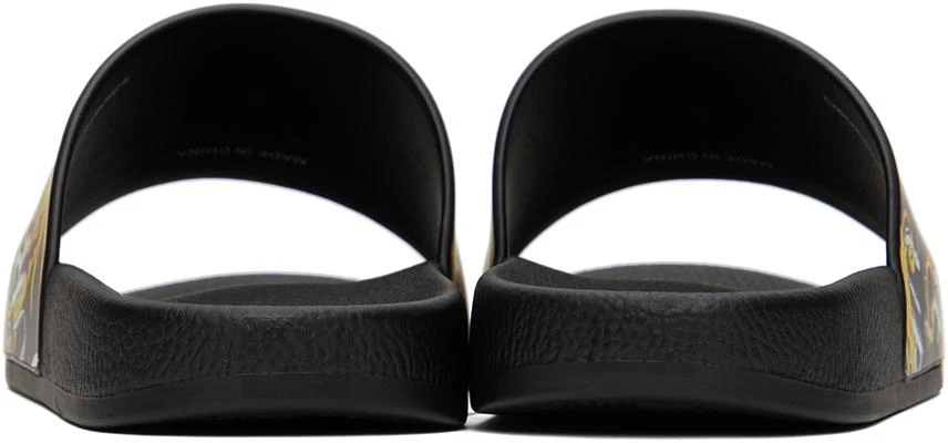 Versace Black Logo Couture Slides 2