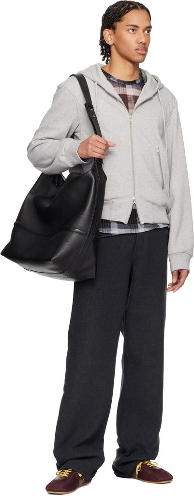 Dries Van Noten Gray Loose Zipped Hoodie 4