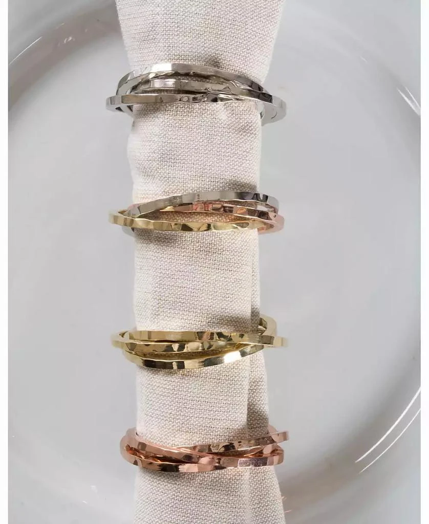 Design Imports Intertwined Napkin Ring Set of 6 2