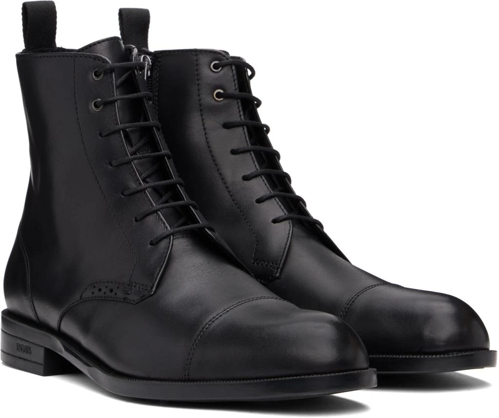 Hugo Boss Black Lace-Up Boots 4