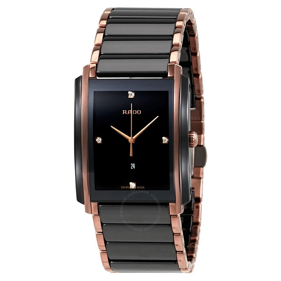 Rado Integral L Black Dial Ceramic Diamond Men's Watch R20207712 1
