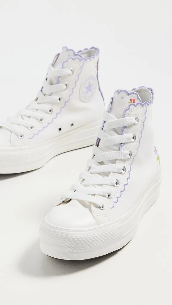 Converse Chuck Taylor All Star Lift Platform Embroidered Flowers Sneakers 4