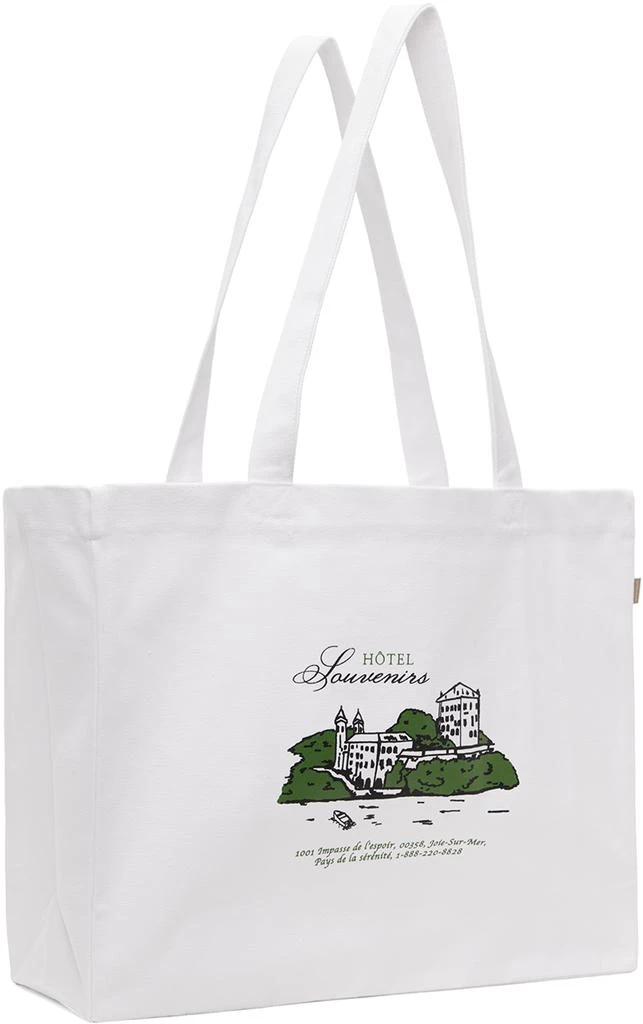 A.P.C. White JJJJound Edition 'Hôtel Souvenirs' Tote 2