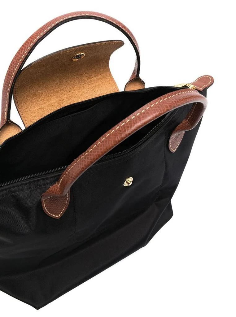 Longchamp 'Le Pliage S' Black Handbag With Engraved Logo In Recycled Canvas Woman 2