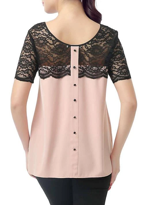 Kimi & Kai Kai Maternity  Paisley Lace Yoke  Blouse 2