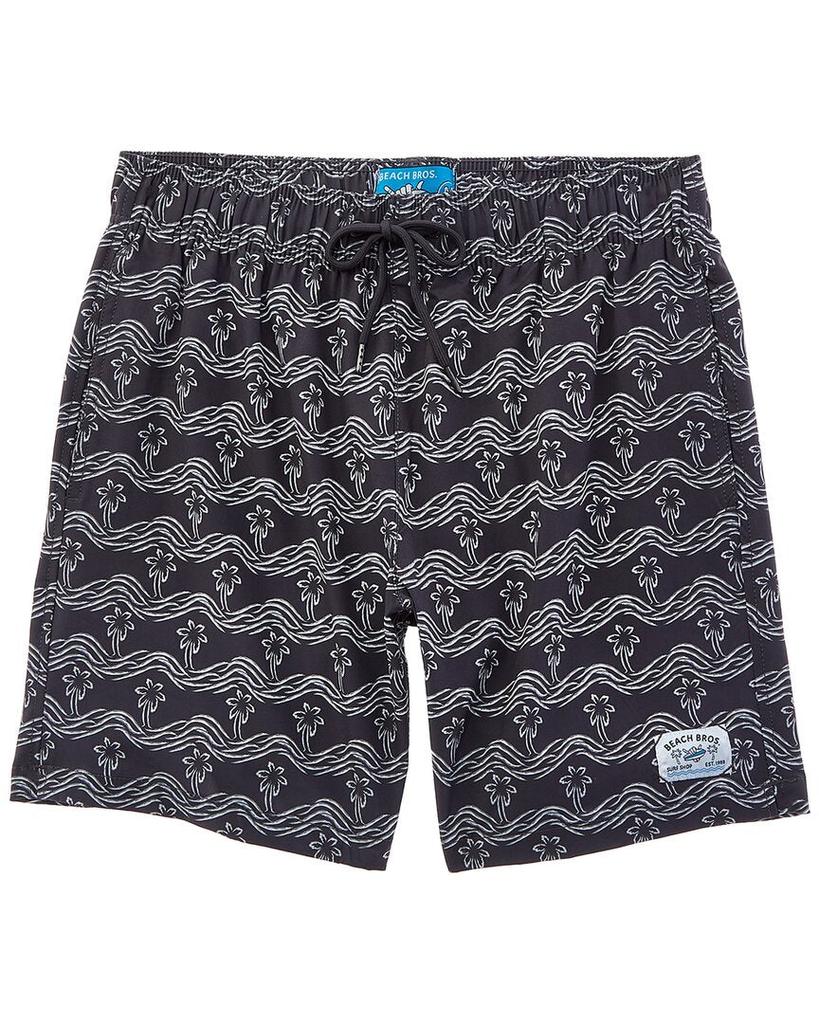 BEACH BROS Brush Palm Waves Swim Short