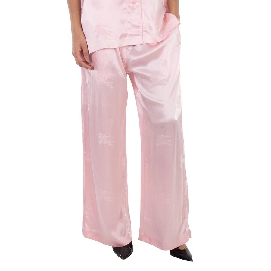 Burberry EKD Wide Leg Silk Jacquard Trousers