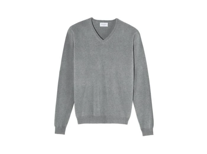 Eric Bompard Pull V ajusté - Homme - FLANELLE 1