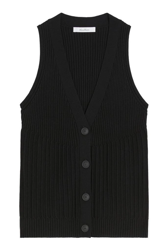 Max Mara Cotton yarn and viscose crepe gilet 1