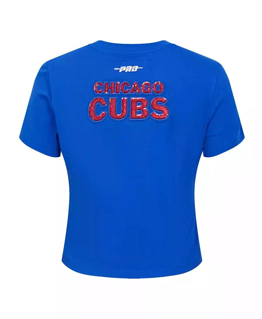 Pro Standard Women's Royal Chicago Cubs Game Day Classics Baby Doll Cropped T-Shirt 5