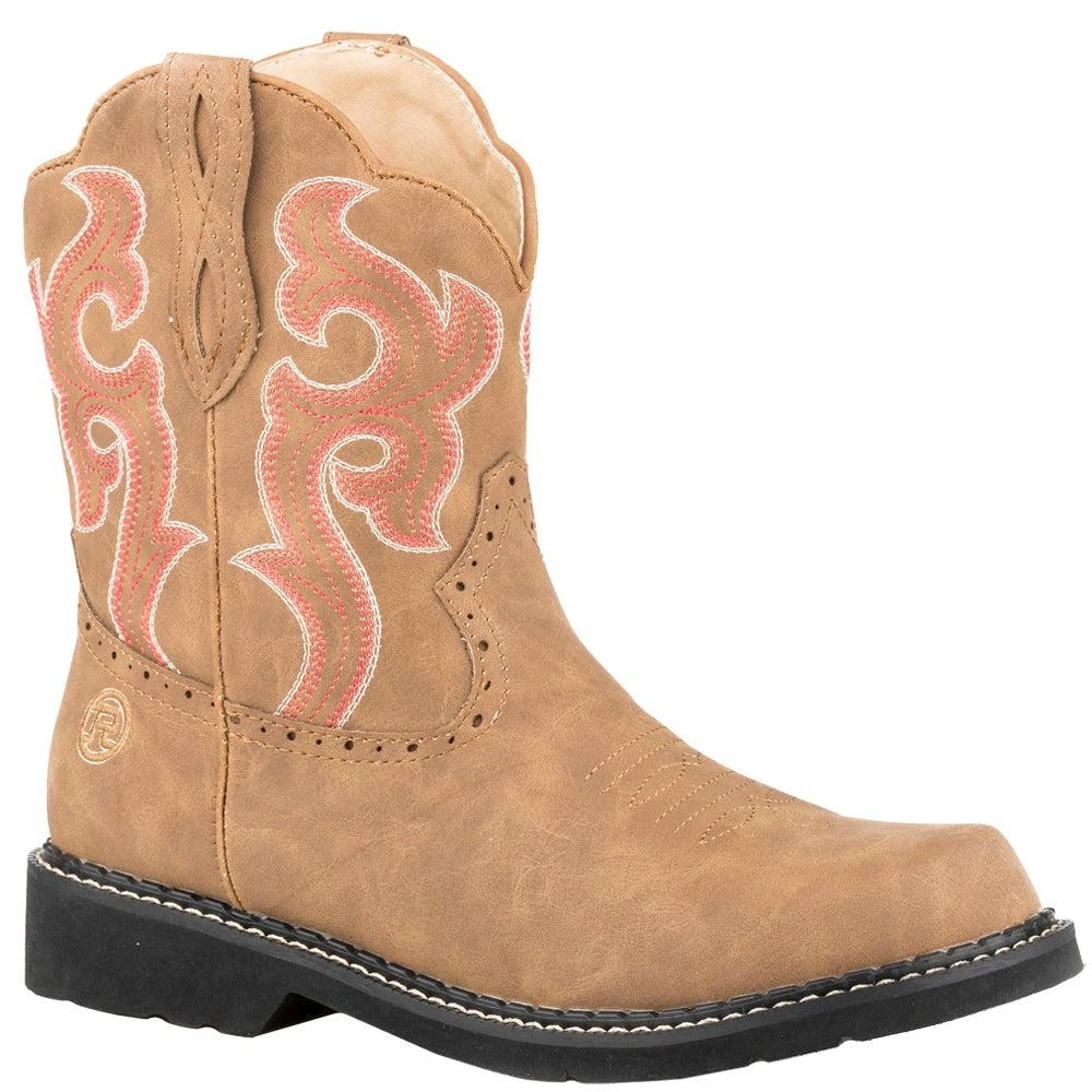 Roper Chunk Rider Embroidery Round Toe Cowboy Boots 1