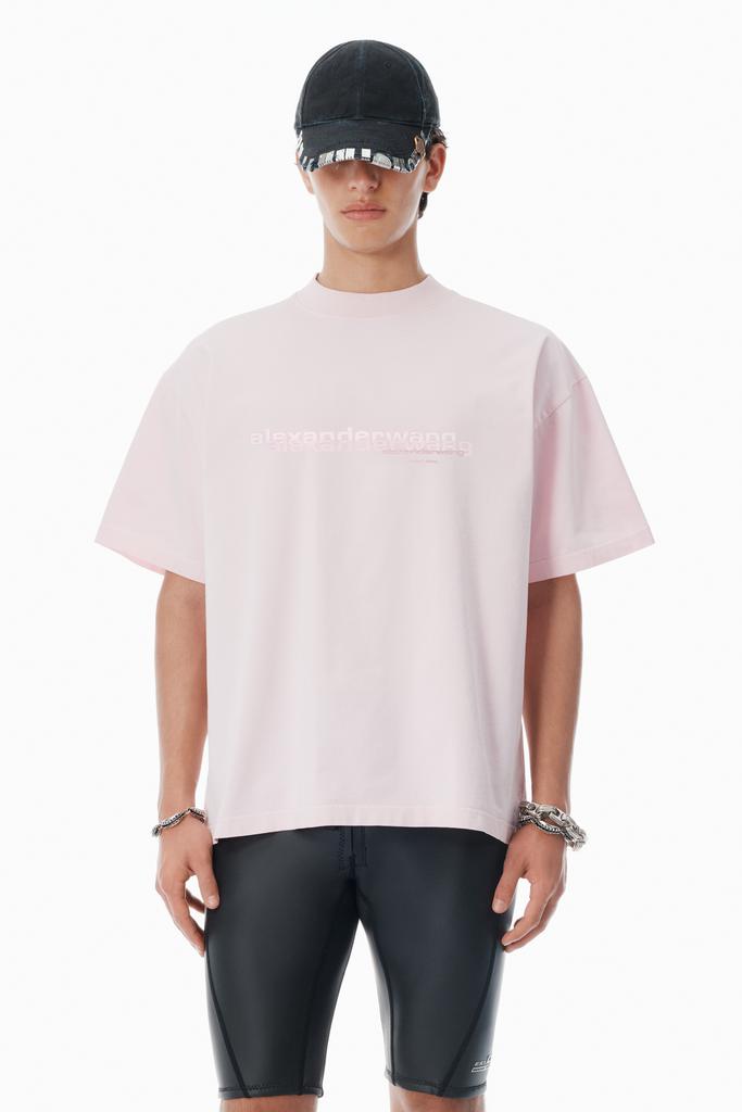 Alexander Wang White Cotton Oversized Logo Tee - Compare