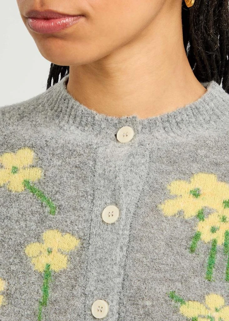 Bernadette Nonna floral-intarsia wool-blend cardigan 5