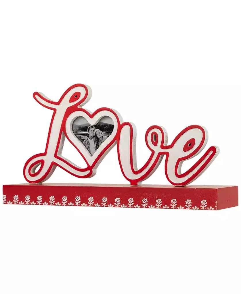 Northlight Heart and Floral "Love" Valentine's Day Photo Frame, 6.25" x 12" 3