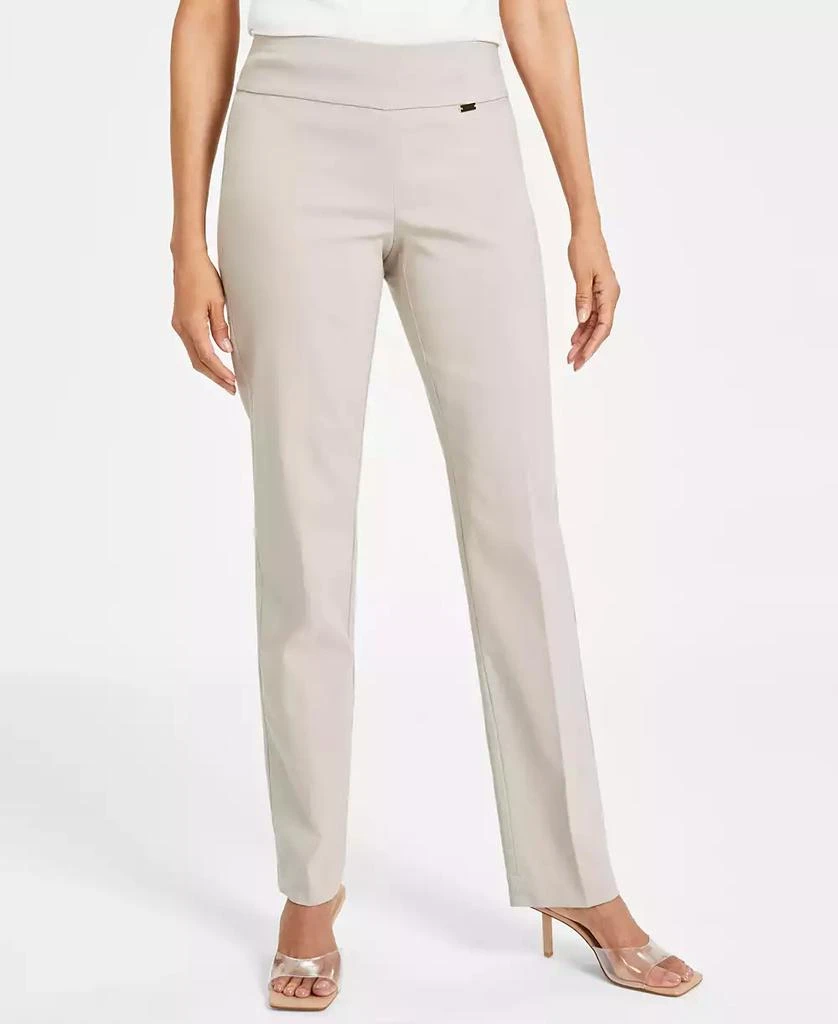 INC International Women's Tummy-Control Pull-On Straight-Leg Pants, Created for Macy's 1
