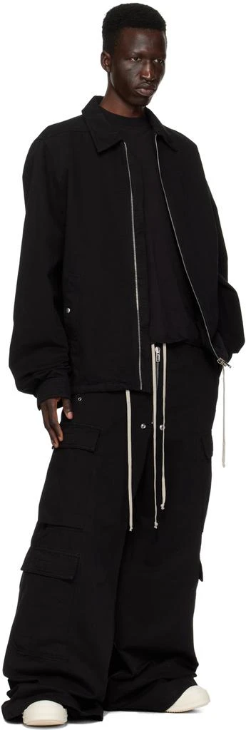 Rick Owens Black Jumbo Bela Cargo Pants 4