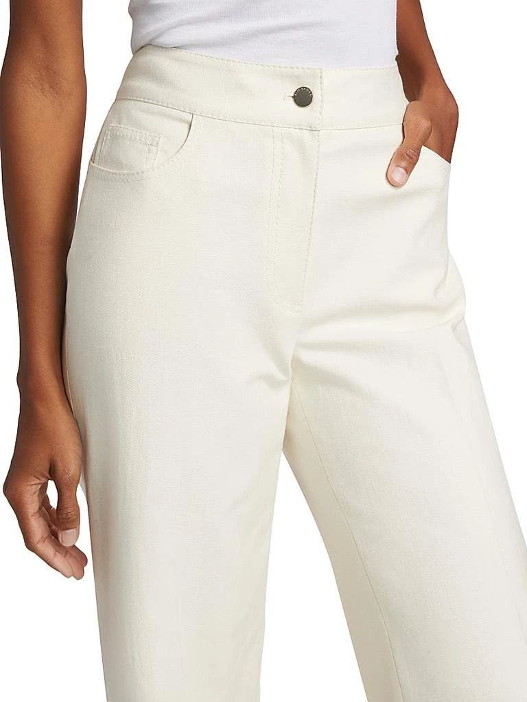 Tahari Leith Stretch-Cotton High-Rise Wide-Leg Pants 6