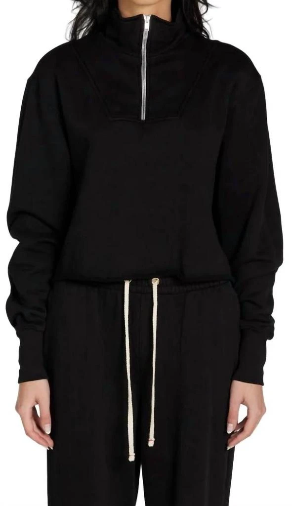 Les Tien Les Tien - Haley Crop Half Zip Pullover Sweater 1