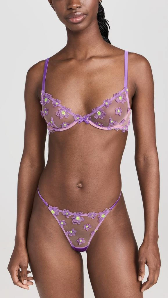 Fleur du Mal Petal Embroidery Demi Bra 4