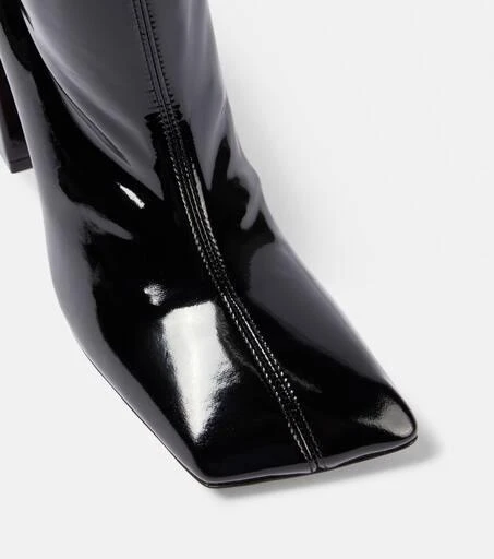 Amina Muaddi Marine 95 latex ankle boots 5