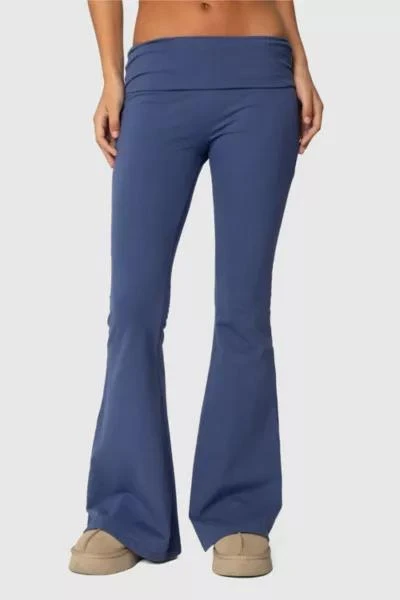 Edikted Edikted Aiyana Fold Over Flared Leggings 4