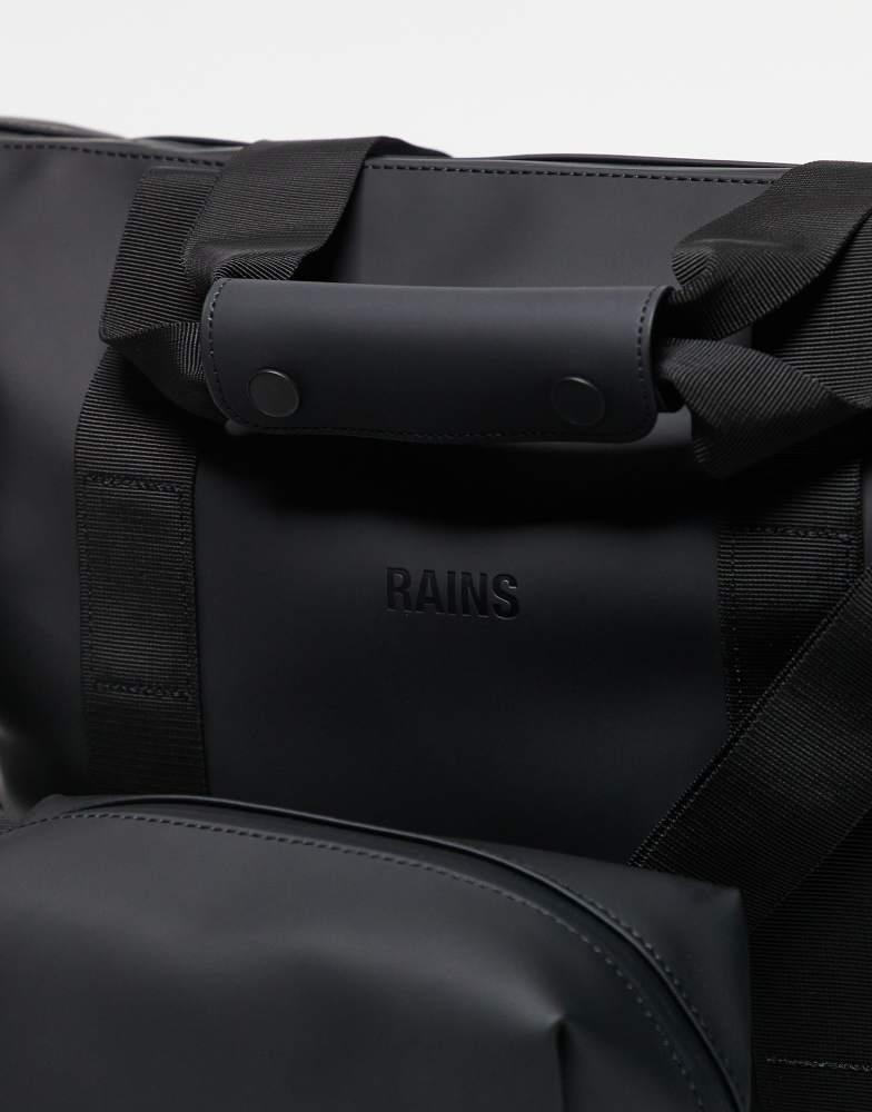 RAINS Rains 50010 Weekend waterproof duffle and cosmetic bag set in black