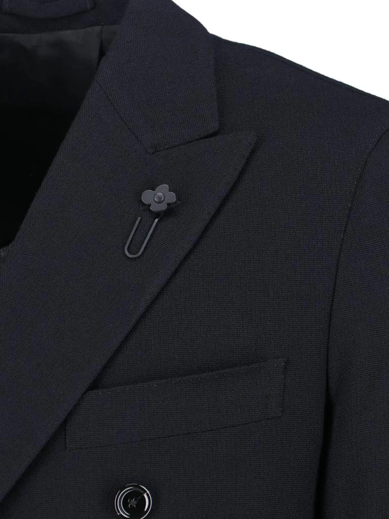 LARDINI Double-breasted Blazer Black 3