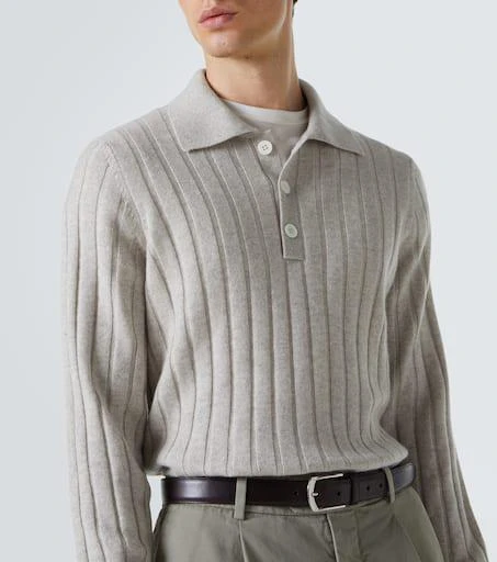 Brunello Cucinelli Ribbed-knit cashmere polo sweater 5