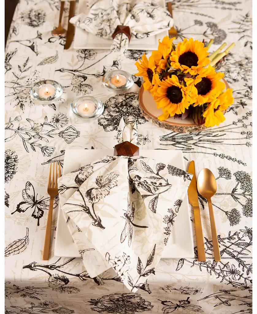 Design Imports Botanical Print Table cloth 70" Round