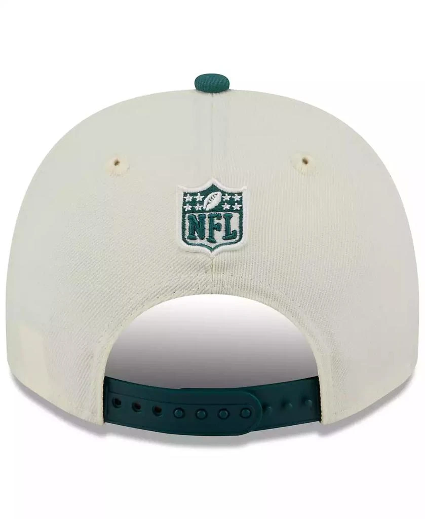 New Era Men's Cream/Green Philadelphia Eagles 2025 NFL Draft A-Frame 9FIFTY Snapback Hat 3