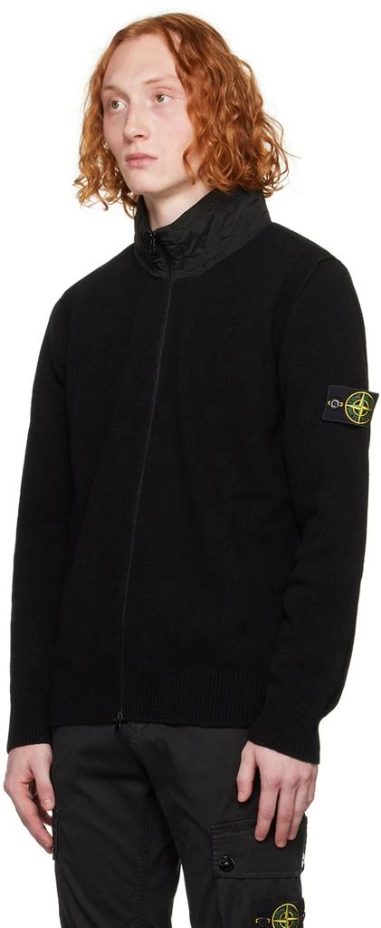 Stone Island Black Two-Way Zip Sweater 4